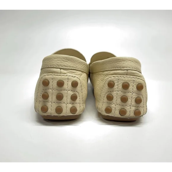 Tory Burch Kira Driver Cream Leather Loafers Size 7 - Picture 5 of 9